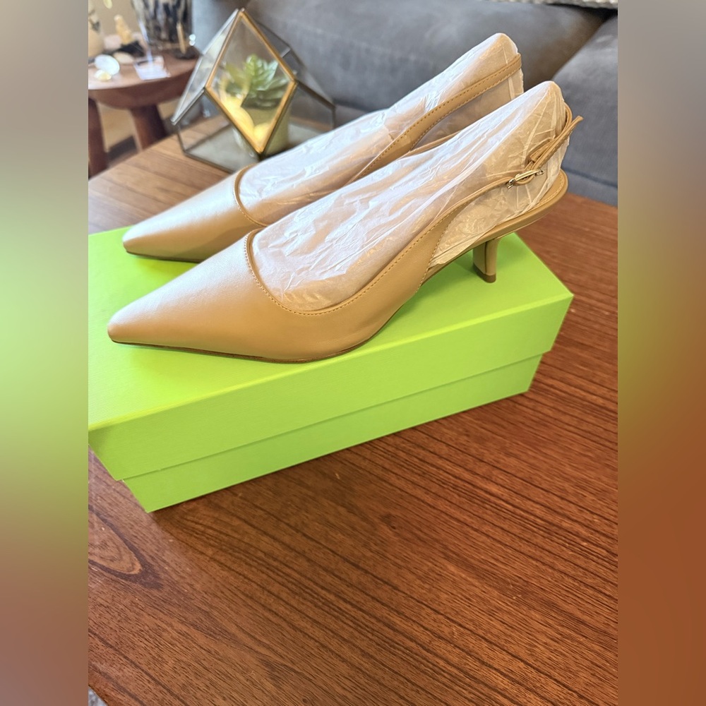 Sam Edelman Tan Women's Slingback Heels Size 6
